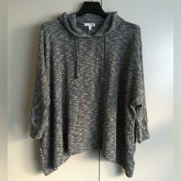 LnA Crepe Hoodie in Grey - Picture 2 of 3